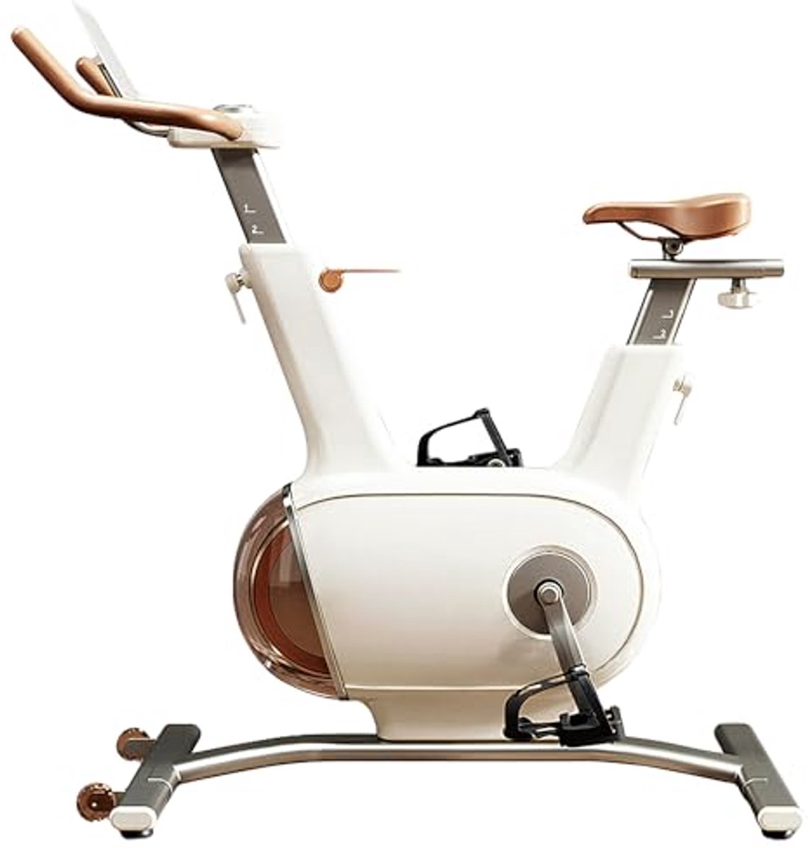 Hometrainer met Dubbel Vliegwiel van 10 kg - Stille Stationaire Fiets voor Thuis
