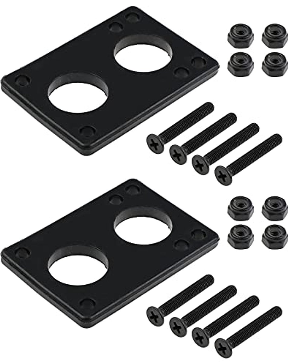 10 Stuks 6 mm Afdichting Skateboard Longboard Riserpads Skate Accessoires voor Schokdemping en Bescherming Zwart