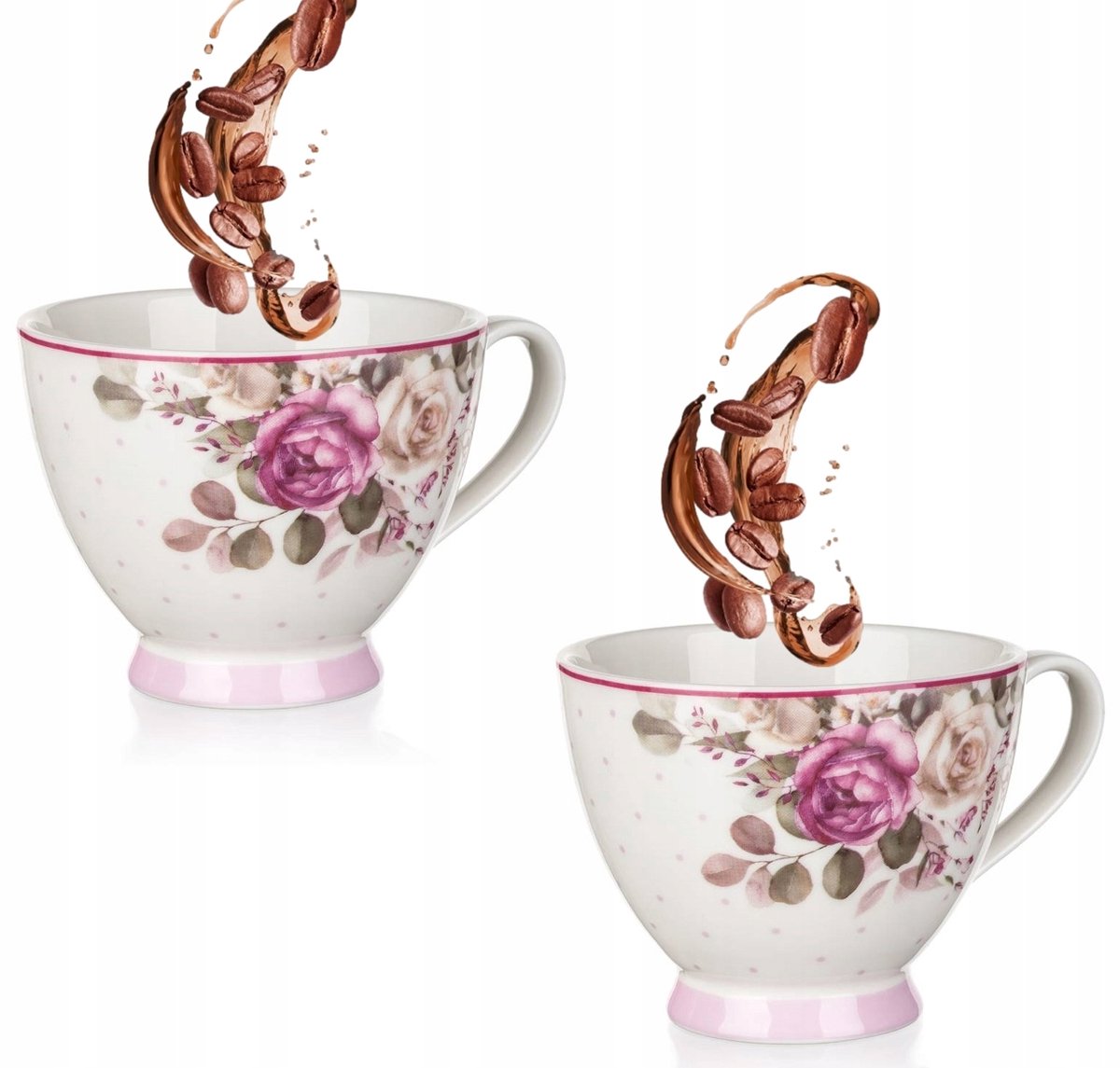 2x Mok Rose 210ml - Keramiek, Vaatwasser- & Magnetronbestendig