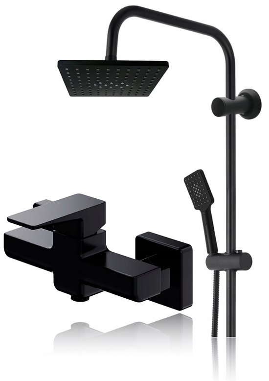 Bidet Handdoucheset Rond Mat Zwart - TCS Sanitair