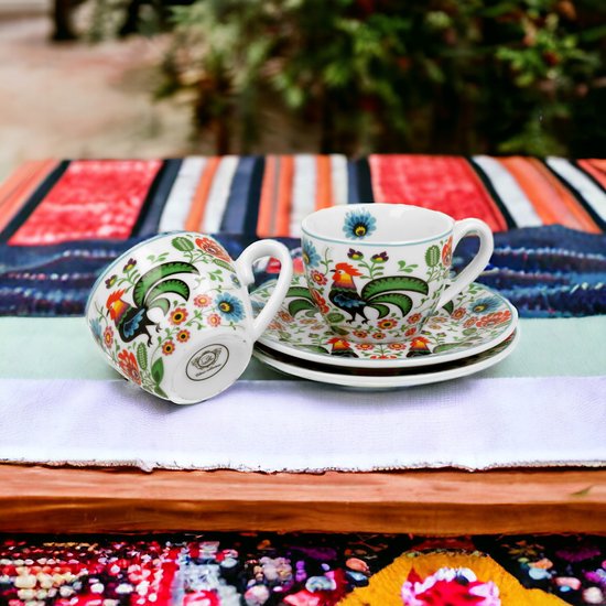 4 Tasses à ristretto + soucoupes - Porcelaine de Limoges (D'occasion) à