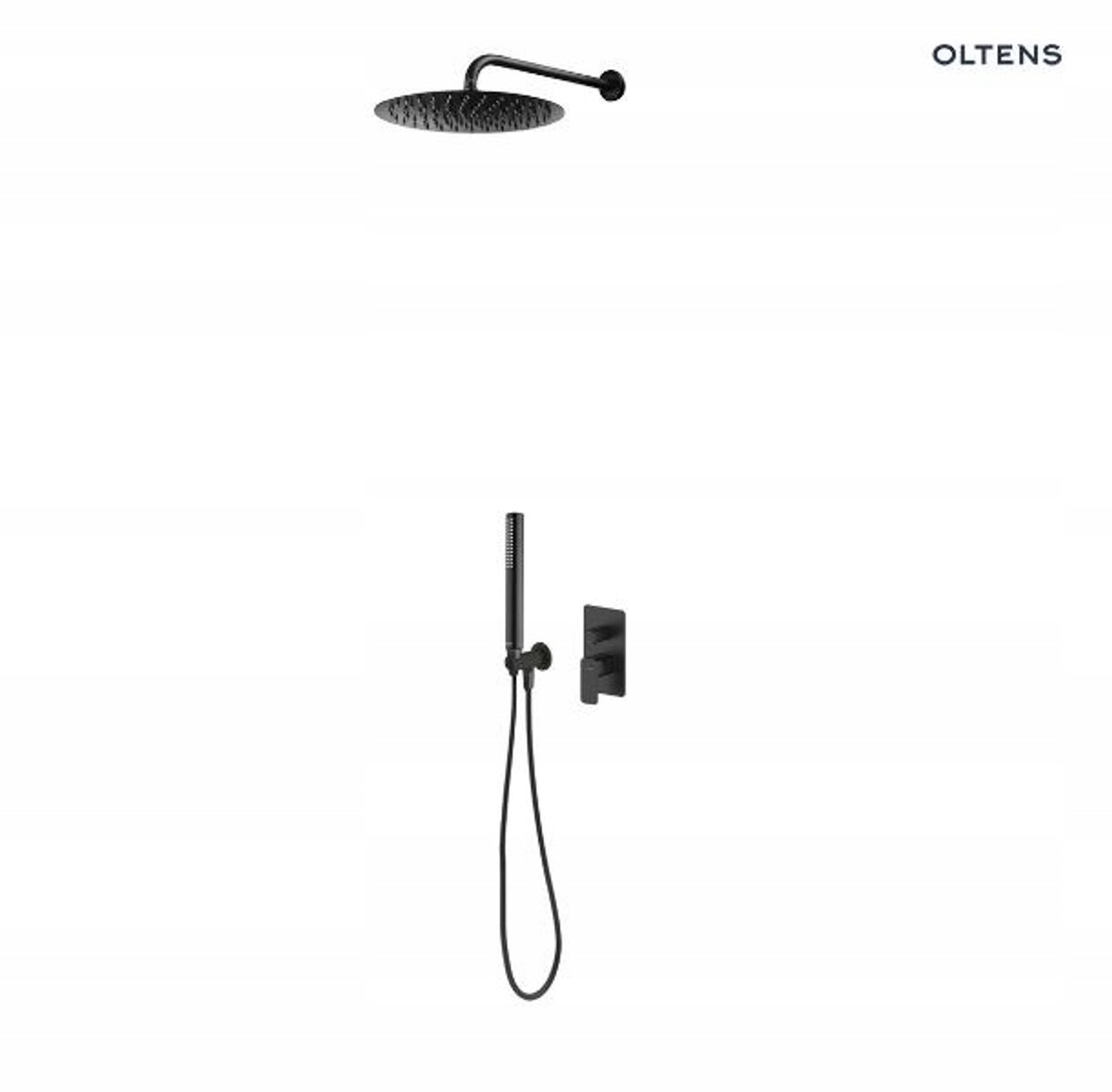 Oltens Hadsel Doucheset Inbouw Zwart Mat met 30cm regendouche