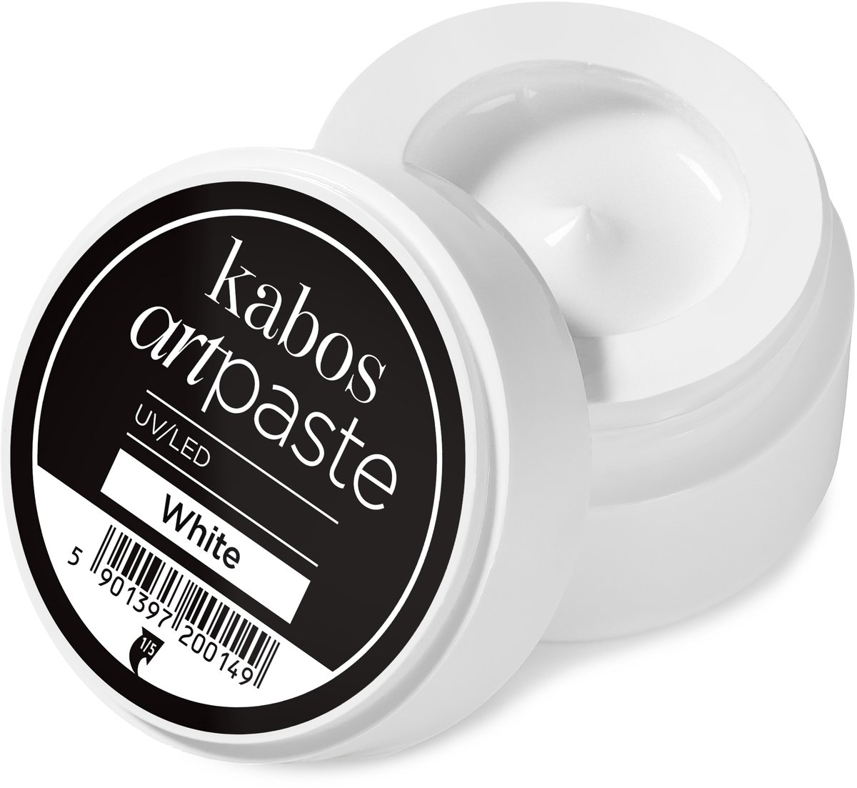 Pasta voor nageldecoraties Kabos ArtPaste White 5 g
