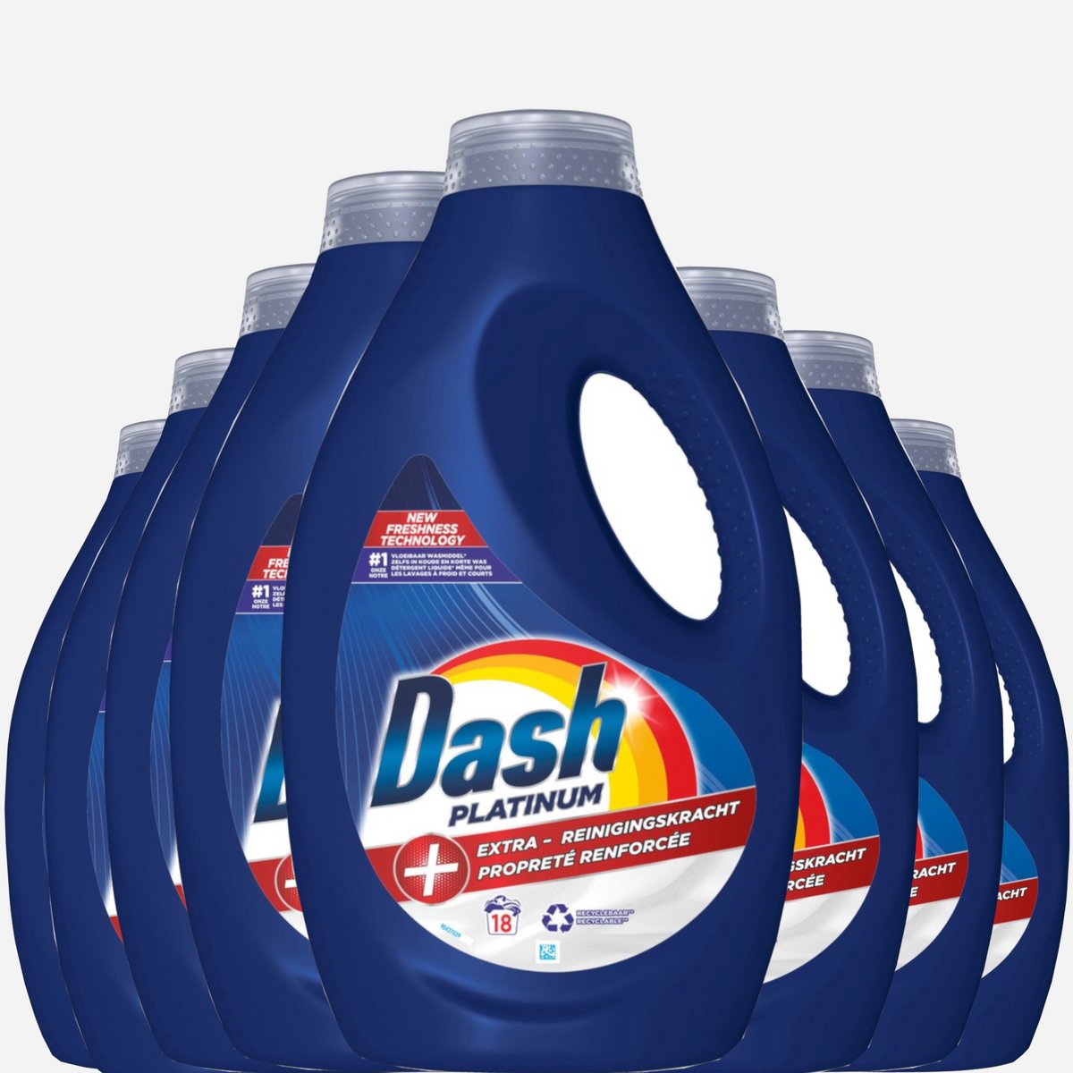 Dash Vloeibaar Wasmiddel Platinum 8x18 Wasbeurten – 8x810 ml - Voordeelverpakking
