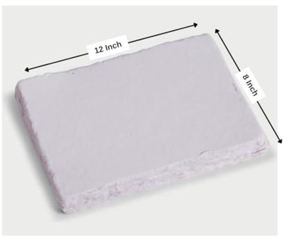 Wit Katoenen Papier - 50 Handgemaakte Vellen - Perfect voor Schilderijen, Tekeningen, en Briefpapier - 200 g/m² - 200 x 15 cm