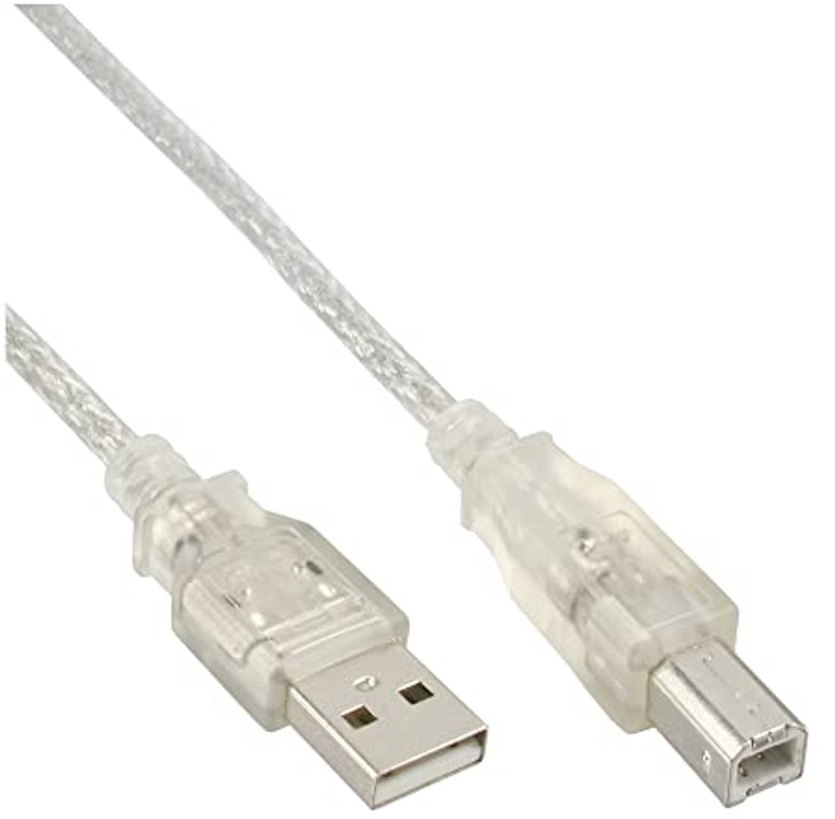 Transparante USB 2.0 A naar B Kabel - 7 Meter - Hoogwaardige Verbinding