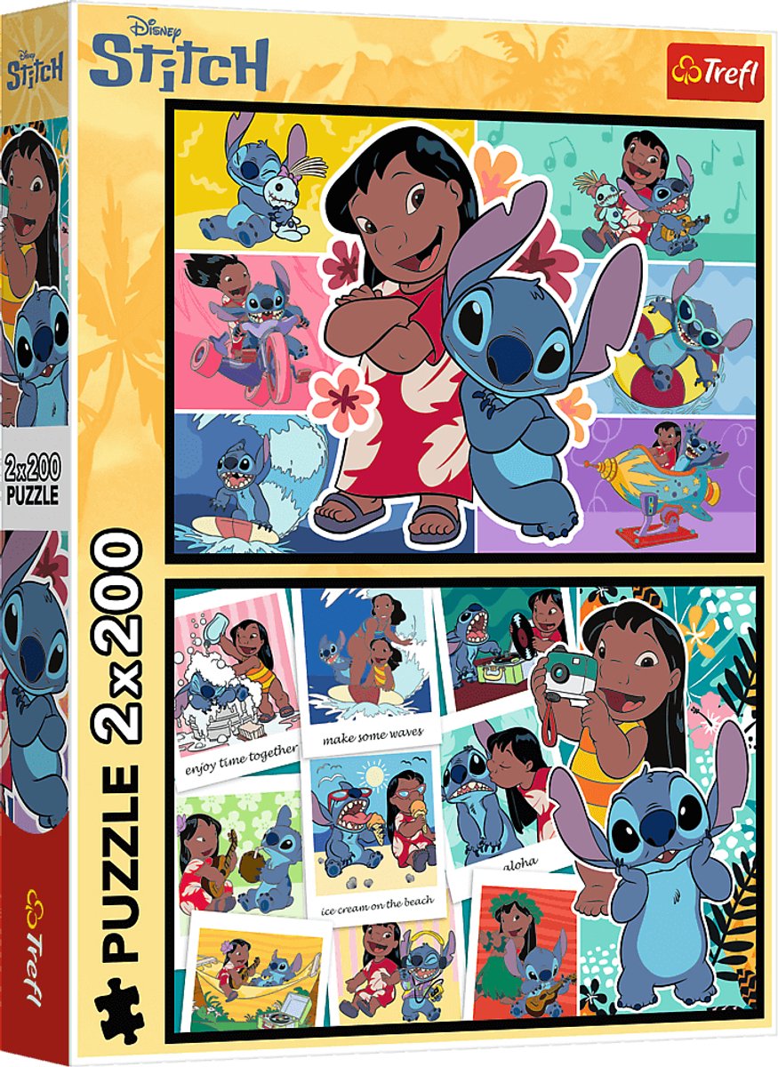 Trefl puzzel disney lilo & stitch - 200 stukjes - kinderpuzzel. afbeelding 1