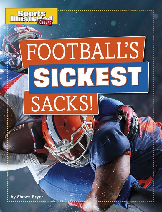 Deux joueurs de football américain lors d'un plaquage sur la couverture de Sports Illustrated Kids: Football's Sickest Sacks!