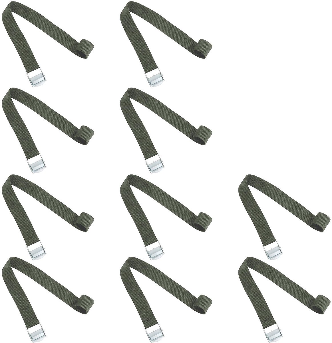 10 Stuks Korte Spanbanden - Met Klemslot - Voor Fietsbevestiging - Groen 2.5 x 40 cm
