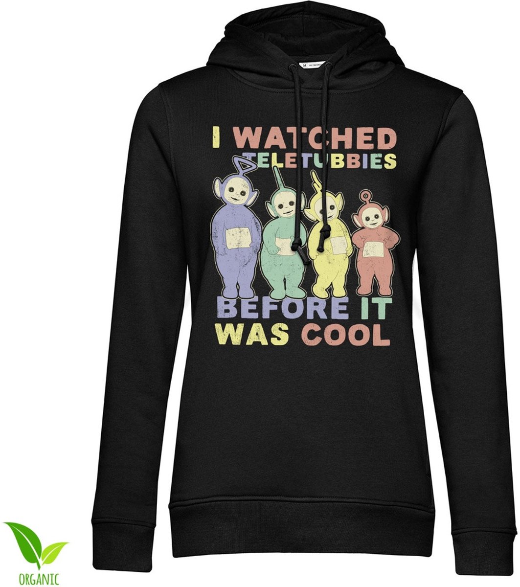 Teletubbies Damen I Watched Before It Was Cool Girly Hoodie CPLG-57-TTUB001-H59-8 Black-XXL