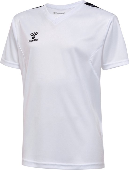 Hummel Hmlauthentic Poly Jersey T-Shirt Manches Courtes Homme – Respirant, Léger Et Sportif Noir/Blanc