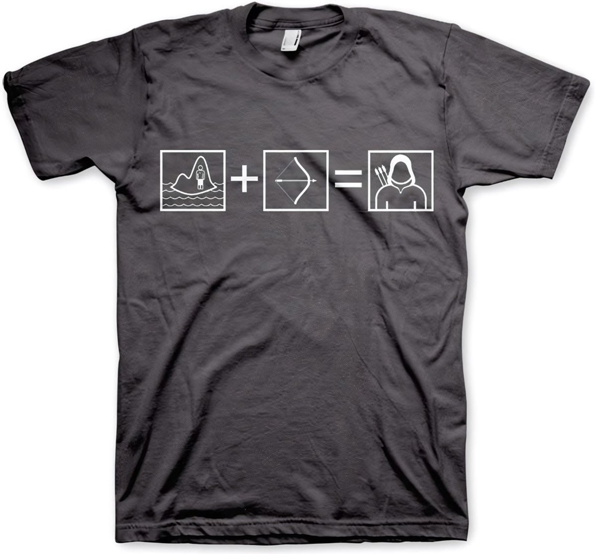 DC Comics Arrow Heren Tshirt -L- Arrow Riddle Grijs