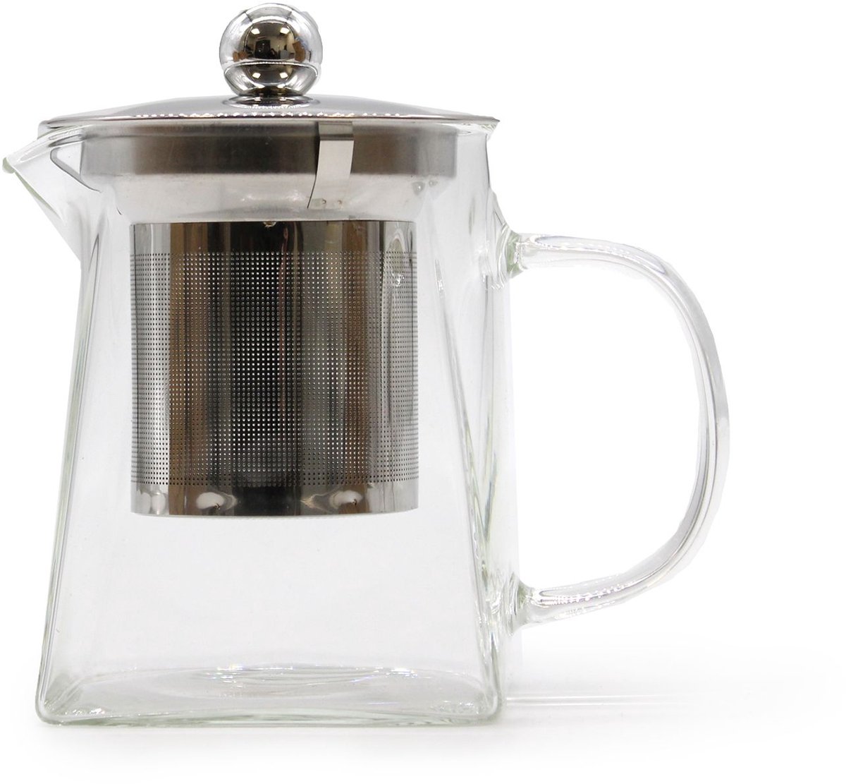 Glazen theepot met infuser - torenvorm - 350 ml