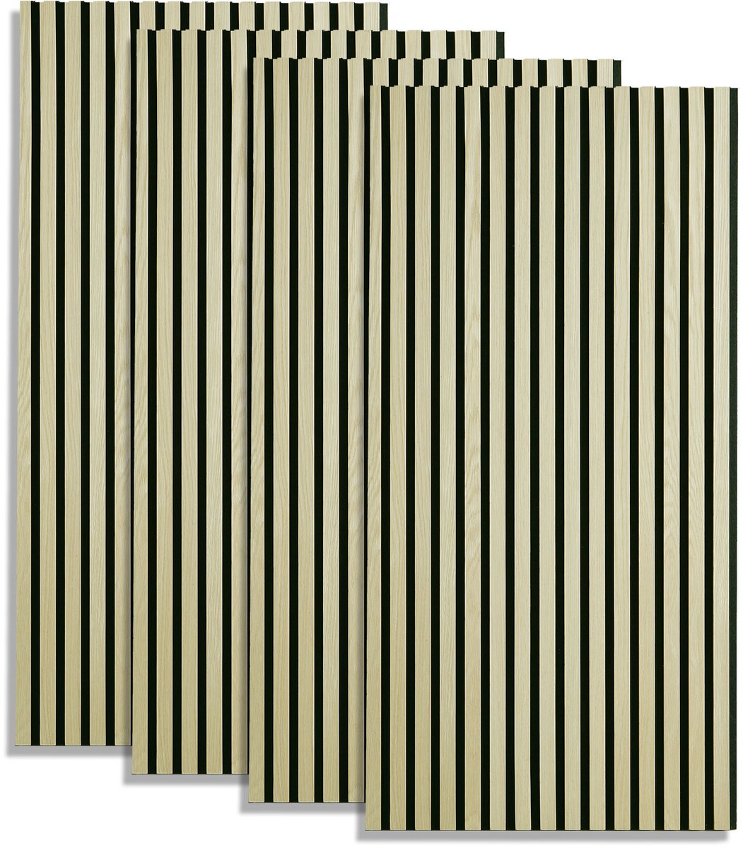 Homestyle4u Akoestisch paneel - 60x120 cm - Crème - Set van 4