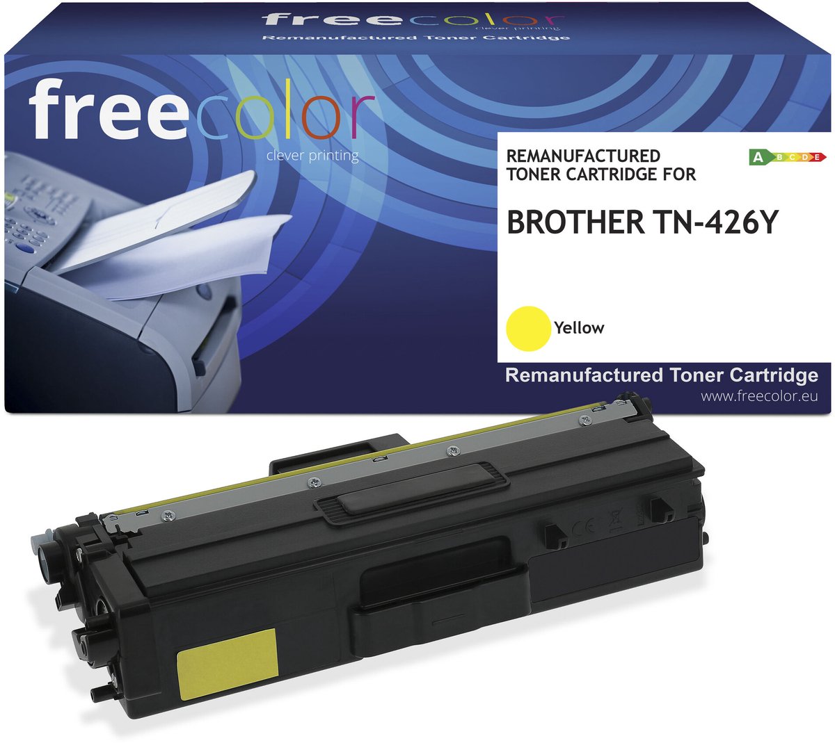 Freecolor TN426Y-FRC tonercartridge 1 stuk(s) Compatibel Geel