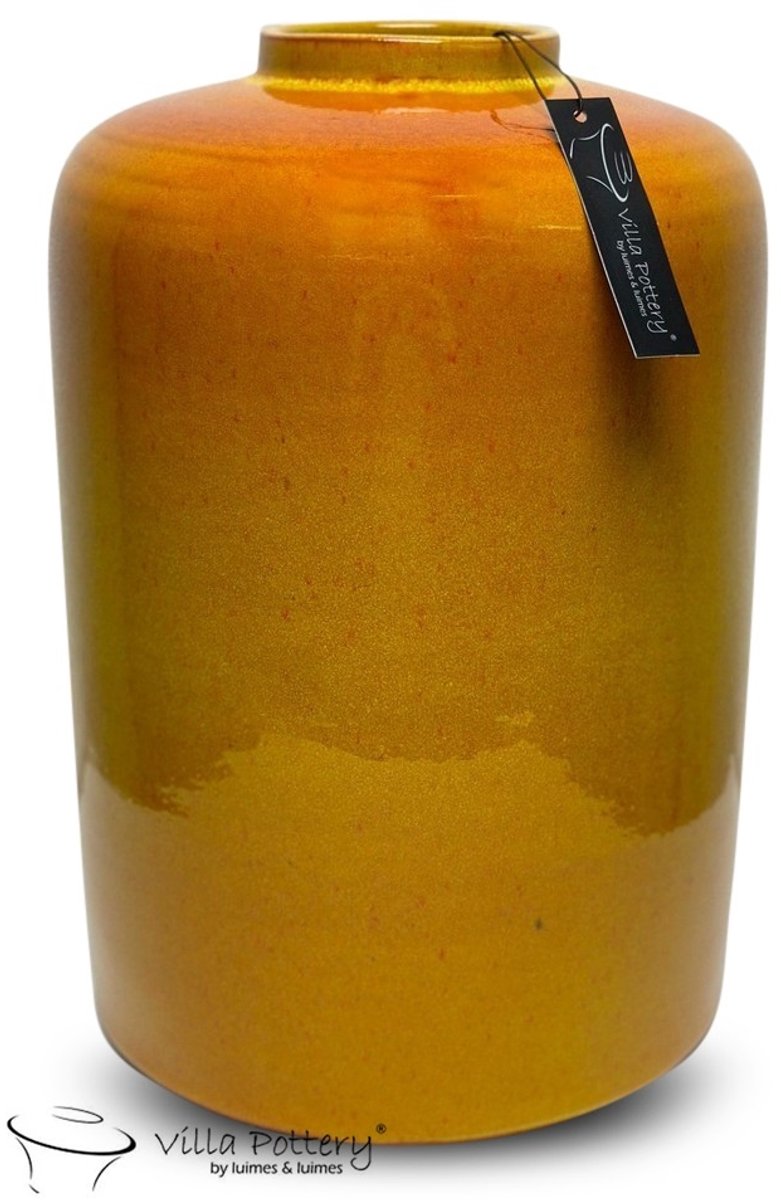 Villa Pottery Bellagio Groen 22x20 cm NOT WATERPROOF oranje