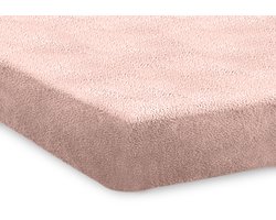 Eleganzzz Hoeslaken 200 gr/m2 Hoogwaardig Teddy Pluche 35cm Hoekhoogte - Light Pink - 140x200 - Hoeslakens - Tweepersoons - Fluffy Hoeslaken