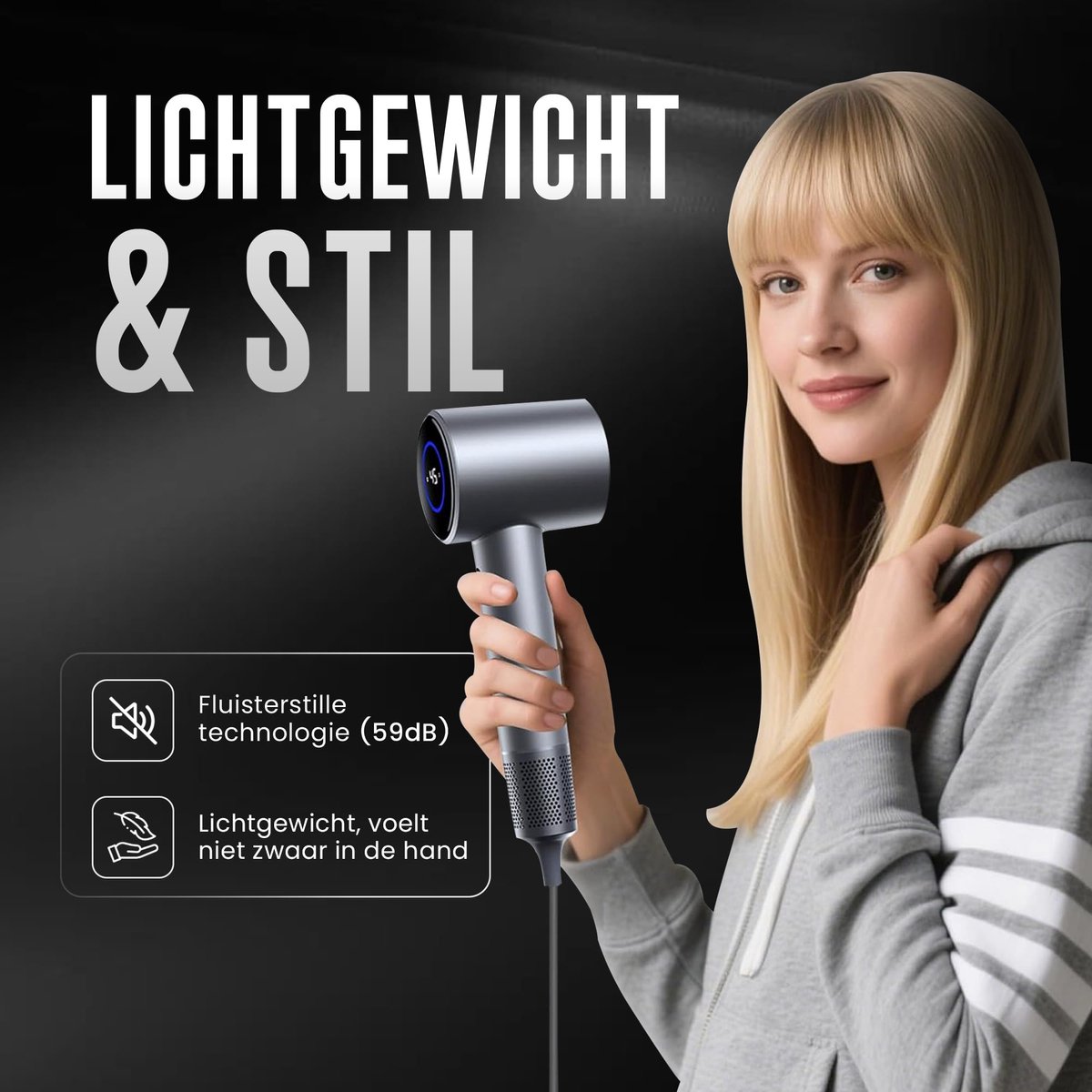 De Gadgetwinkel Goodcare QuickDry Fohn met Diffuser - afbeelding 3