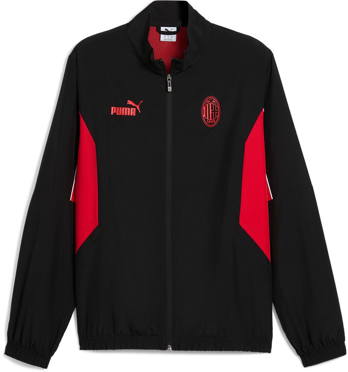 Puma Ac Milan Football Archive Sweatshirt Met Rits Rood S Man,Vrouw