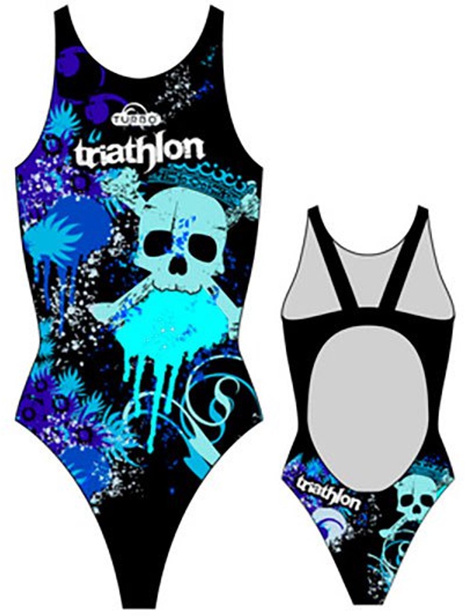 Turbo Skulls Triathlon Zwemkleding Zwart M Vrouw Black / Royal