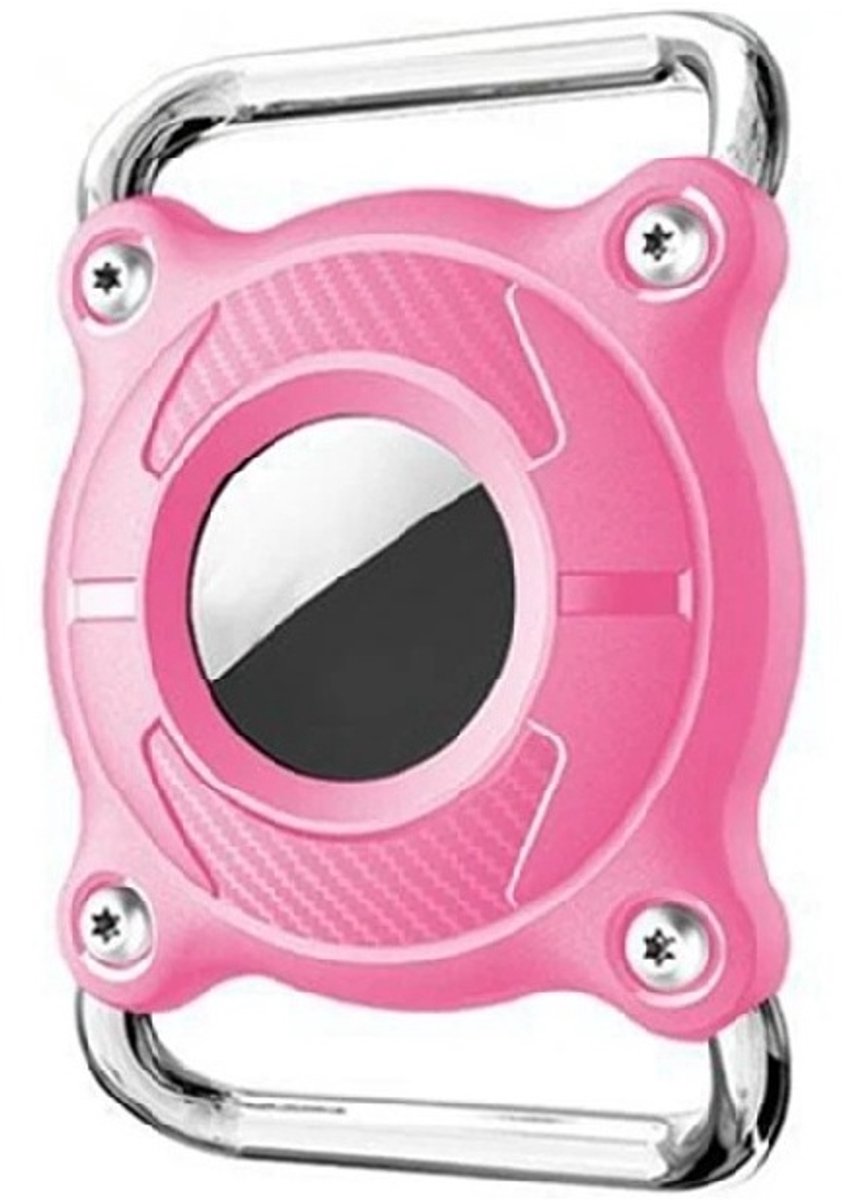 BlueTime - Taghouder voor Halsband - Exclusief Tag - Honden GPS tracker - Anti-kras en Waterbestendig - Beschermhoes - Geschikt voor Tag - Roze
