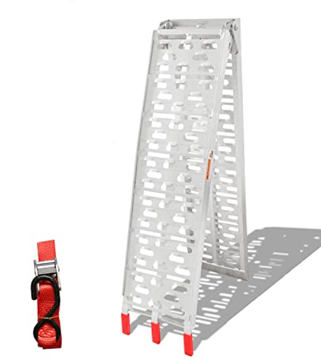 Opvouwbare Aluminium Oprijplaat 226 x 28 cm - Antislip - 340 kg Draagvermogen - Ideaal voor Motoren, Scooters en Quads