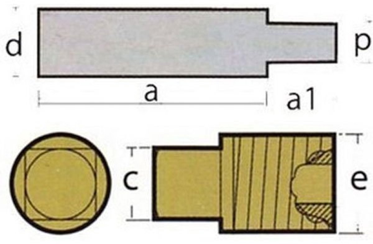 Plug+Pencil anode, zink, Caterpillar 2280 (TEN02027T)