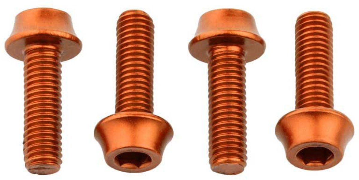 Wolf Tooth M5 X 15 Mm Bidonhouder Schroeven 4 Eenheden Oranje