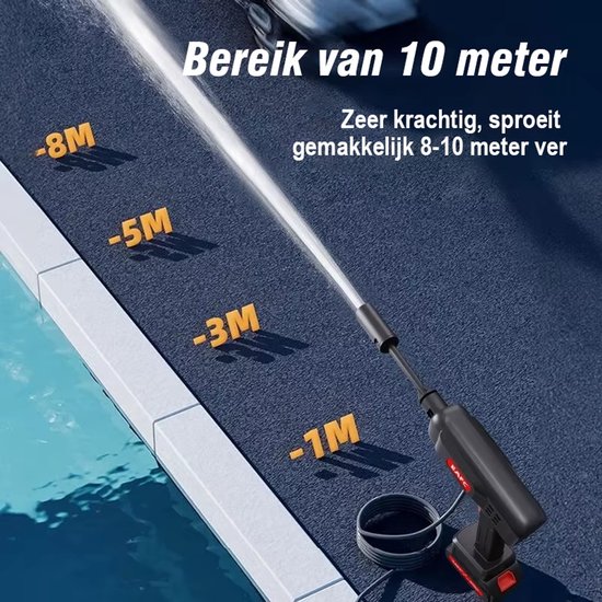 EAFC Draadloze Hogedrukreiniger - Auto Was Set - Terrasreinigers Groenaanslag - Hogedrukspuit - Incl. 48V20000 mAh Accu - Zwart van Merkloos	 — afbeelding 4