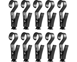 Wasknijpers met haken, 10 stuks wasknijpers camping blacklight haken laarzenklemmen camping tenthaken buiten handdoekklemmen multifunctionele cliphaken voor campinglampen