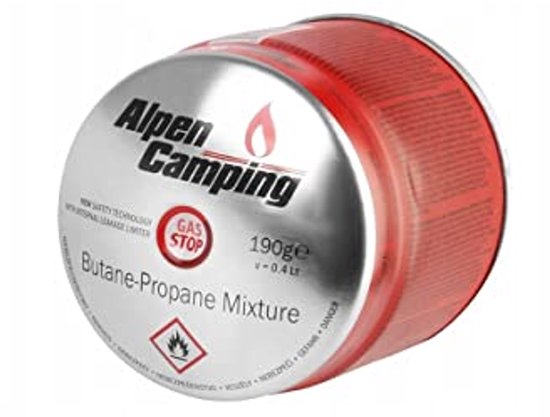 Pack van 12 gaspatronen 190g voor camping en buitentoepassingen — afbeelding 3