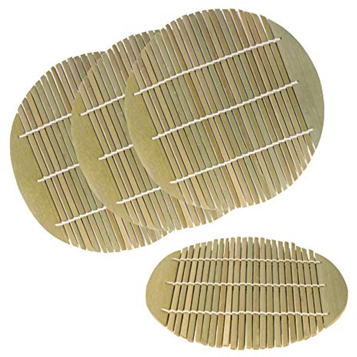 Groene Bamboe Stoomboot Liners 6 5 Inch Keuken Mat Rack Inserts 4 Stuks