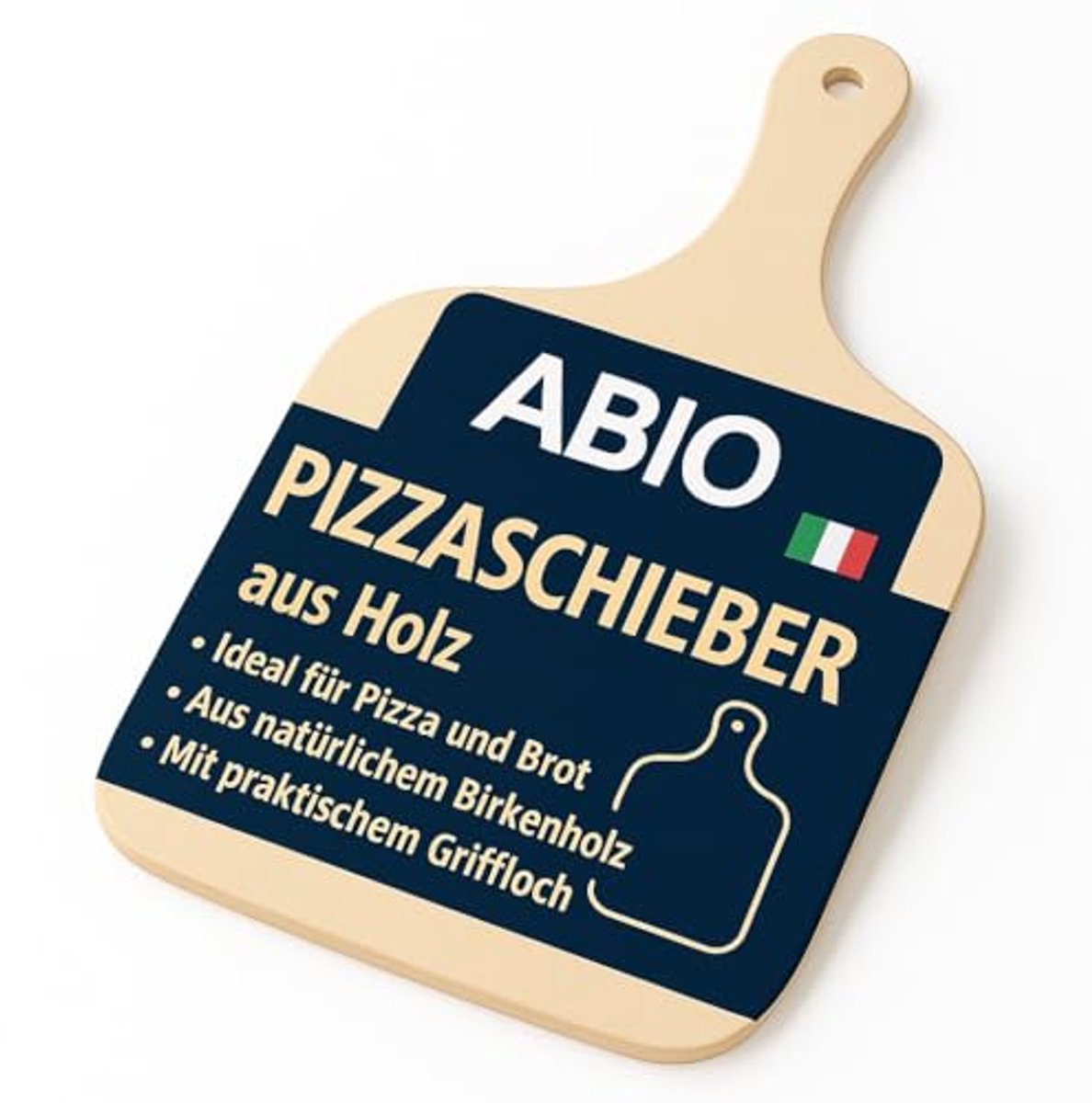 Houten Pizzaschep 52 x 36 cm - Ideaal voor Pizza, Brot en Tarte Flambée