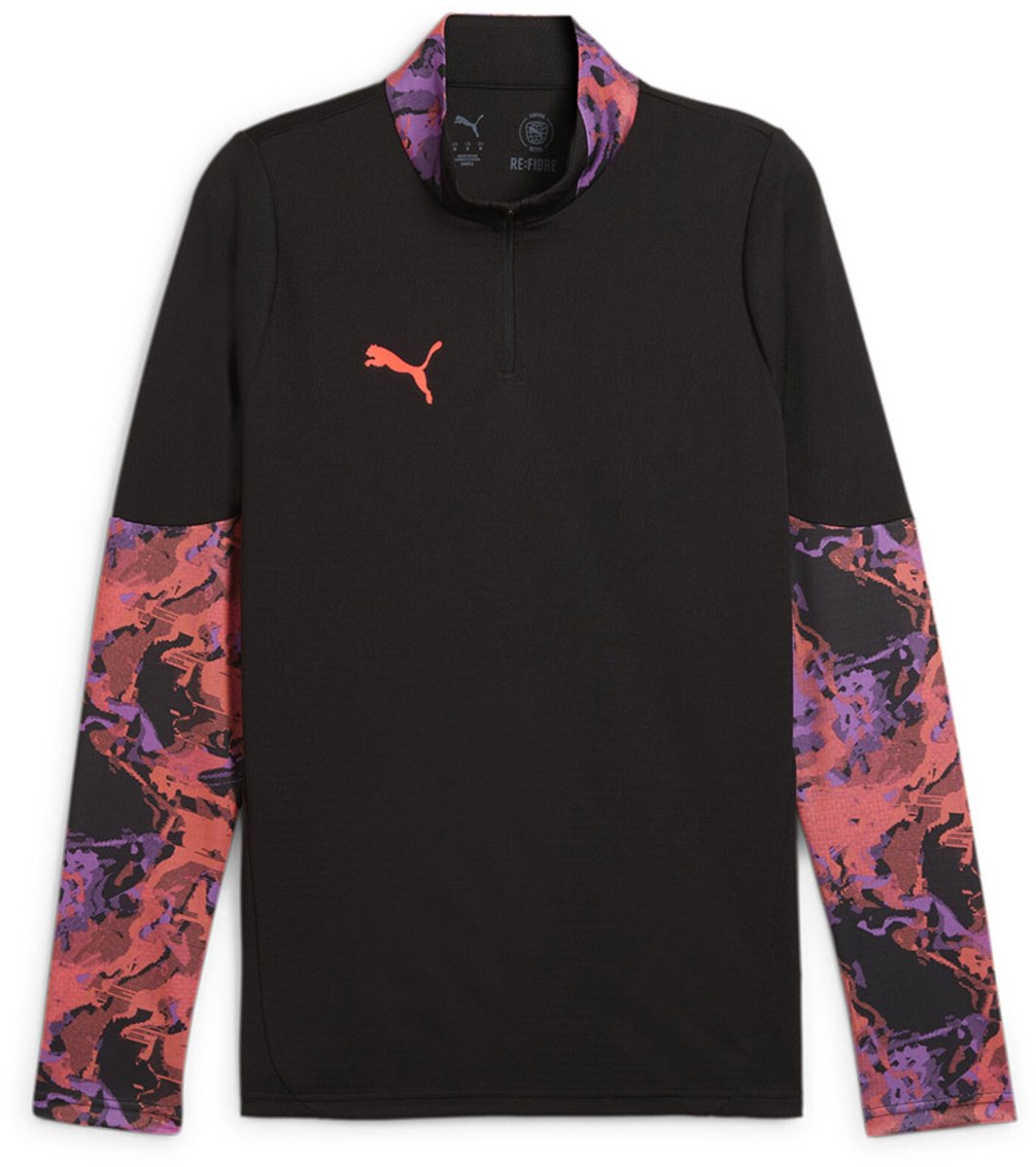 Puma Individualcup Sweatshirt Met Halve Rits Zwart 3XL Man,Vrouw