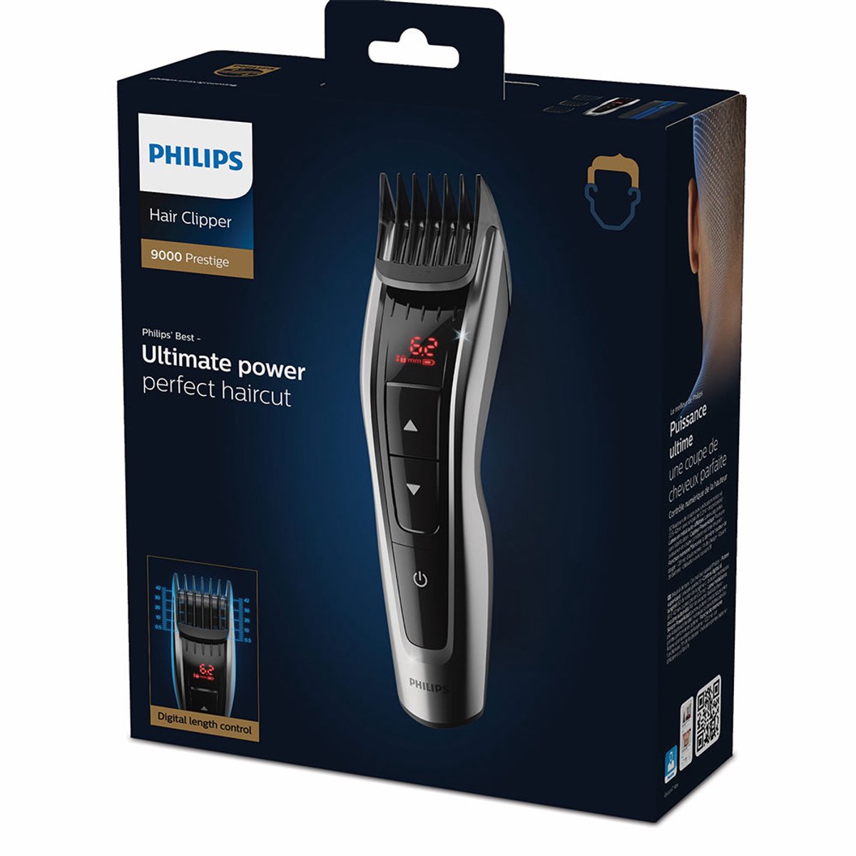 Philips HAIRCLIPPER Series 9000 Tondeuse met zelfslijpende metalen mesjes