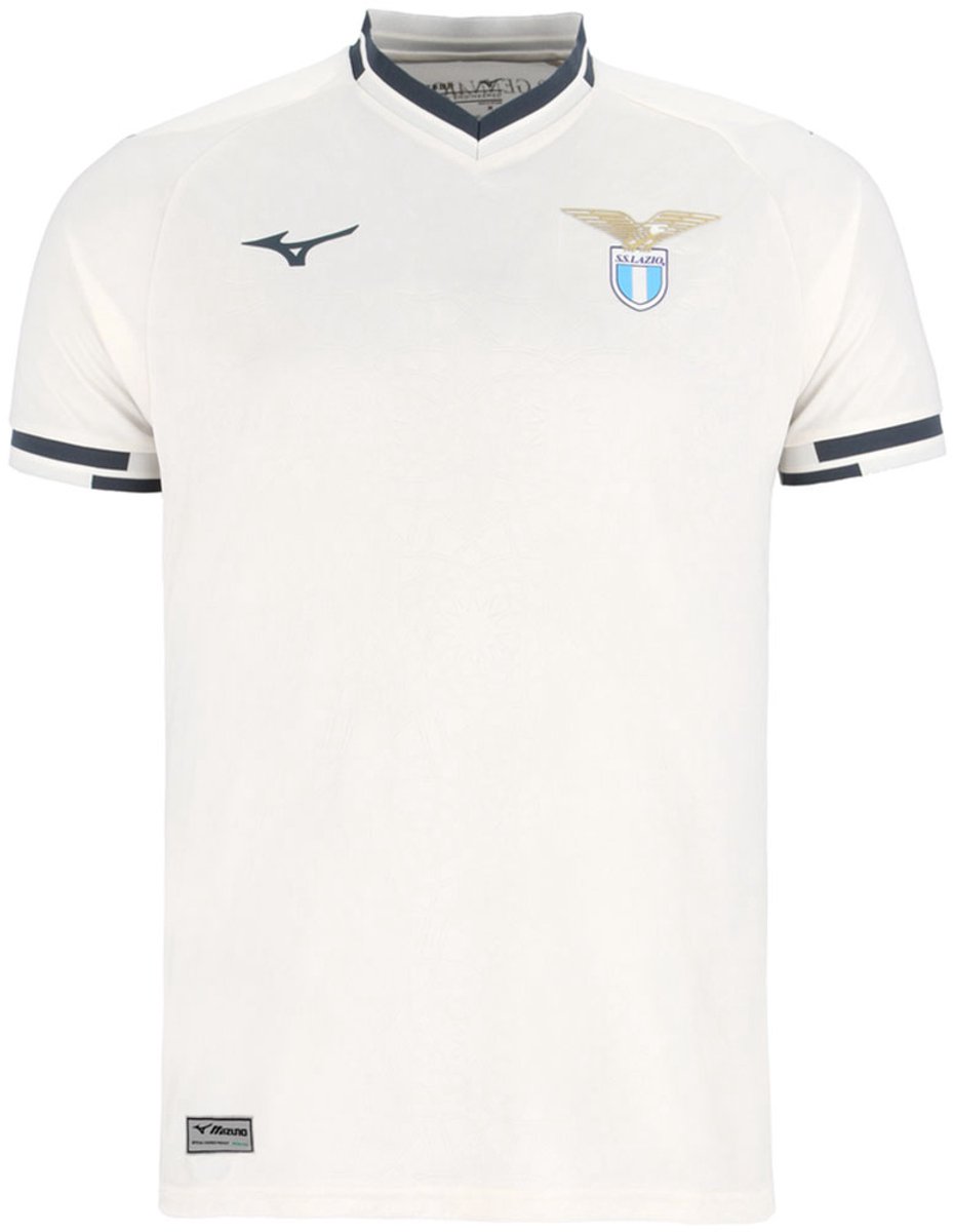 Mizuno Lazio 25/26 Weg T-shirt Met Korte Mouwen Wit L Man