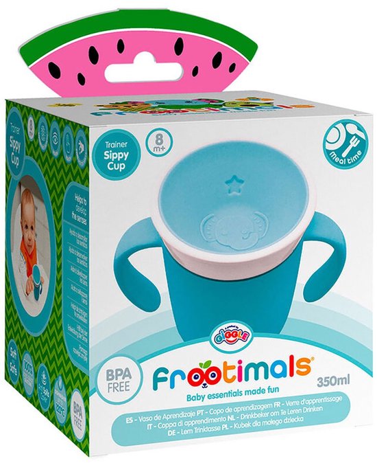 Frootimals Baby Drinkbeker - Baby Drinkenfles BPA Vrij - Schattige Olifant Kinderservies - 350ml van Frootimals — afbeelding 2