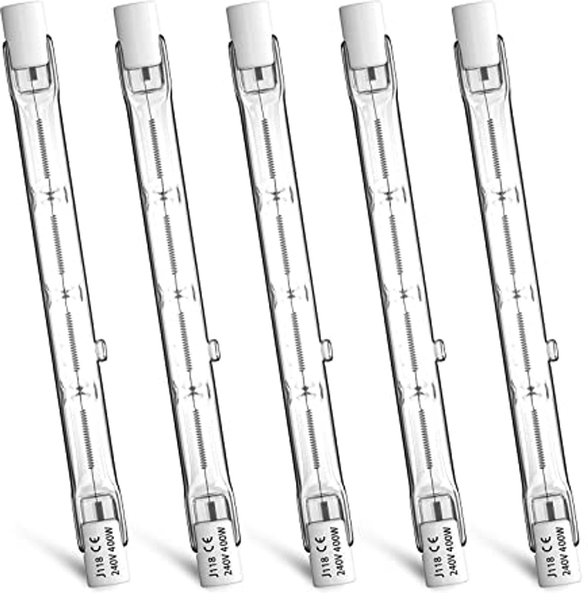 Dimbare R7S Halogeenlamp 400W 118mm voor Tuinverlichting en Beveiliging - Warm Wit 2800K