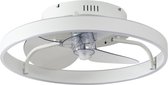 QAZQA maddy - Dimbare LED Plafondventilator met Verlichting | Lamp en Afstandsbediening - 1 lichts - Ø 50 cm - Wit - Woonkamer | Slaapkamer | Keuken