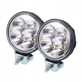 ronde led werklamp 4x led 10 tot 30v 2st - werklamp - bouwlamp - ledlamp - werklicht - werklamp