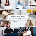 Collage van mensen die het Best Life kussen vasthouden en gebruiken, met de tekst 'Vertrouwd door duizenden gebruikers'.