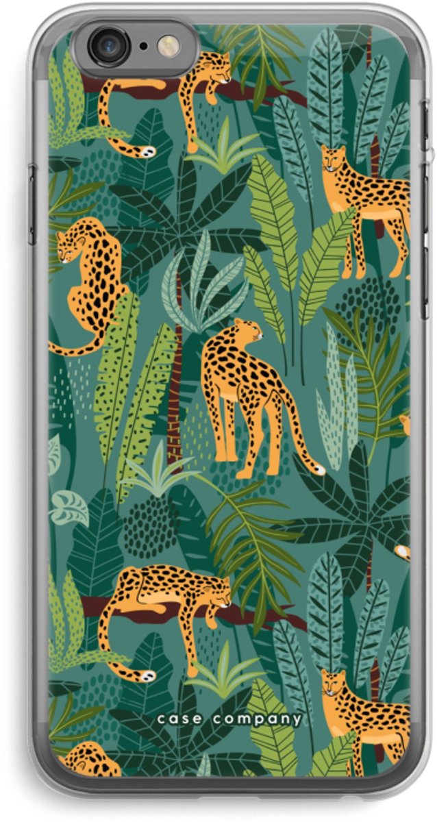 Case Company® - Hoesje geschikt voor iPhone 6 PLUS / 6S PLUS hoesje - Luipaard 2 - Soft Cover Telefoonhoesje - Bescherming aan alle Kanten en Schermrand