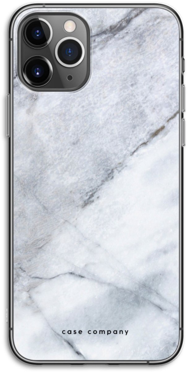 Case Company® - Hoesje geschikt voor iPhone 11 Pro hoesje - Witte marmer - Soft Cover Telefoonhoesje - Bescherming aan alle Kanten en Schermrand