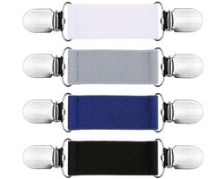 Fako Bijoux - 4x Vestclip - Kleding Clip - Vestsluiting - Vestclip - Fashion Style - Elastisch - 13cm - Mix - Set 4 Stuks