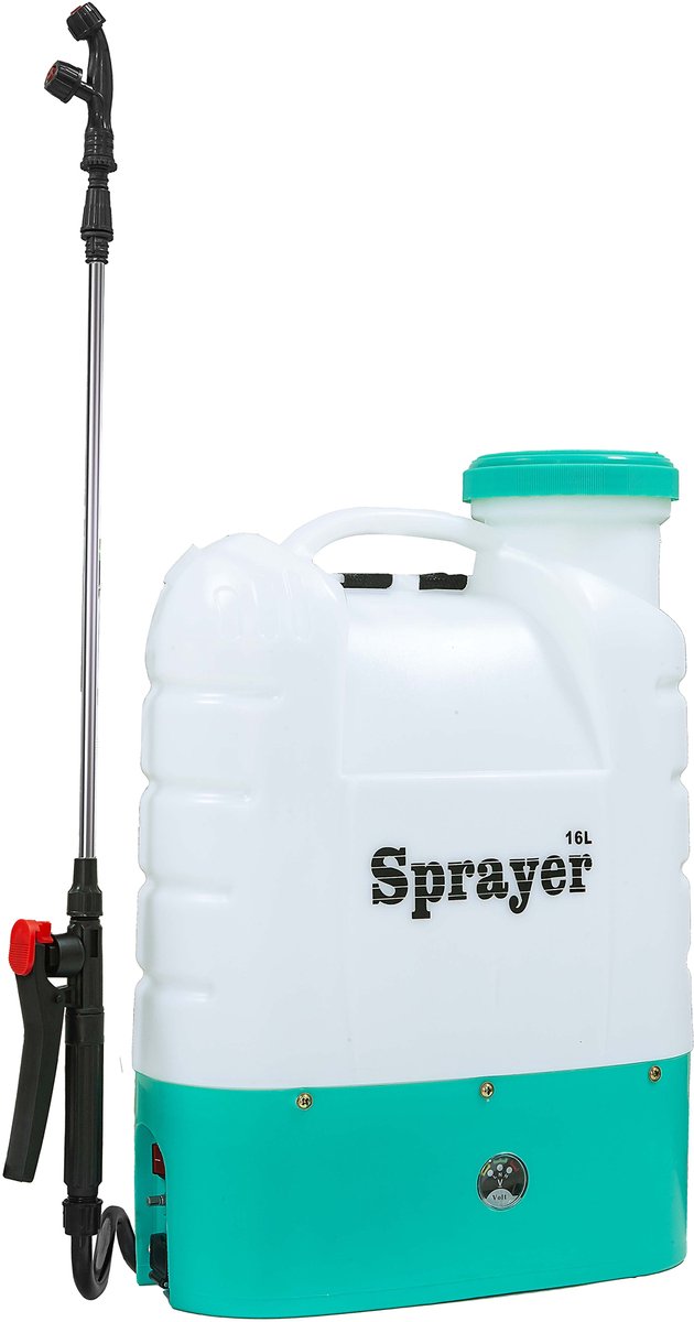 Elektrische Drukspuit 16 liter - Batterij Rugspuit met Automatische Pomp 3.1L/min - RVS Telescopische Lans - Sproeikoppen - Oplaadbare 12V Accu - Tuinspuit - Onkruidspuit - Plantenbesproeier — afbeelding 2