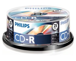 Philips - Philips CR7D5NB25/00 700 MB/80 min. 52x CD-R - 30 Dagen Niet Goed Geld Terug