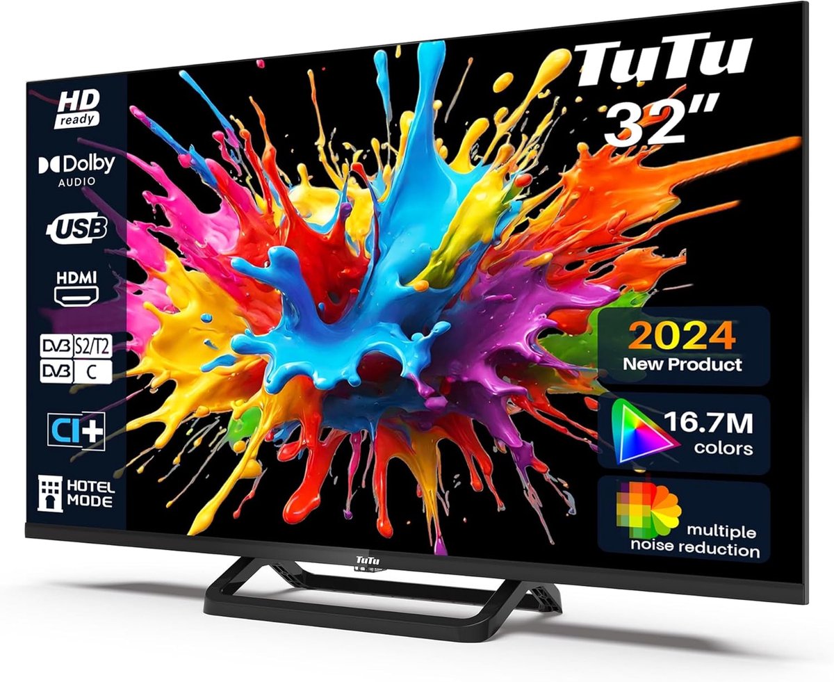 32-inch LED TV voor HD-beleving met Triple Tuner - HDMI en USB