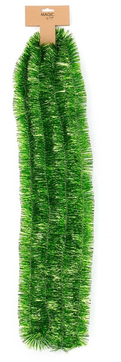 Inge Christmas Decor Kerstslinger - groen - folie - 270 cm - lametta - kerstboomslinger - kerstversiering