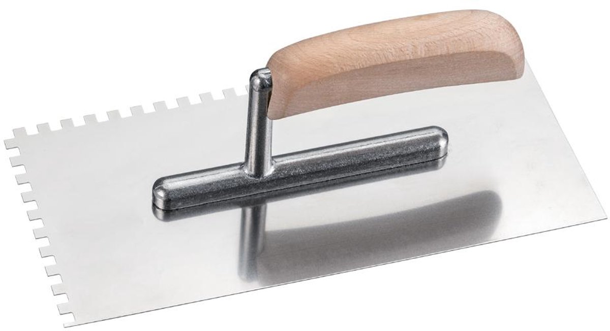 WESTEX tandspatel roestvrijstaal, 270 x 130 mm, vertanding 8x8 mm