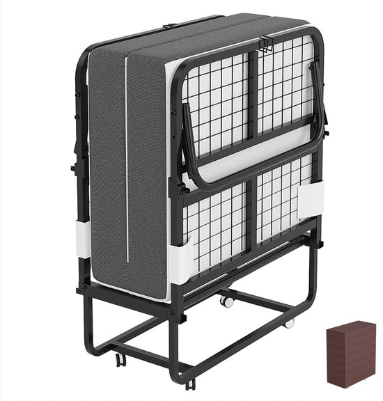 Azomor® Opvouwbaar logeerbed met comfortabele matras en stevig metalen frame